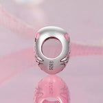 S925 Argent Sterling Goutte d'Huile Couple Baiser Amour Perles
