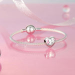 S925 Argent Sterling Goutte d'Huile Couple Baiser Amour Perles