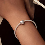 S925 Argent Sterling Goutte d'Huile Couple Baiser Amour Perles