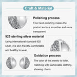 Boucles d'oreilles en argent sterling S925 à motif oxydé