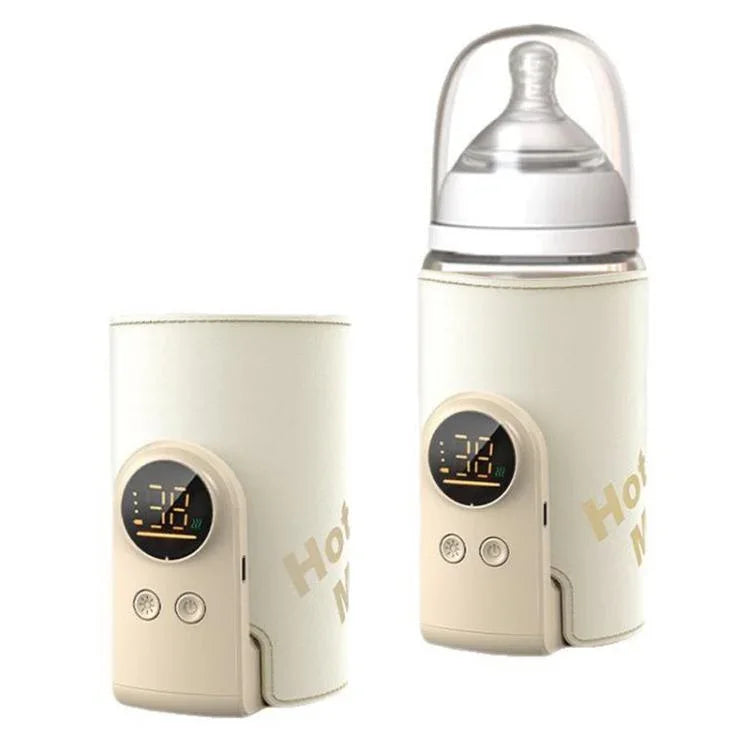 Chauffe-biberon sans fil 18W, 6 températures réglables, couvercle isotherme pour lait maternel et préparations, 6000mAh, 8000mAh, 10000mAh