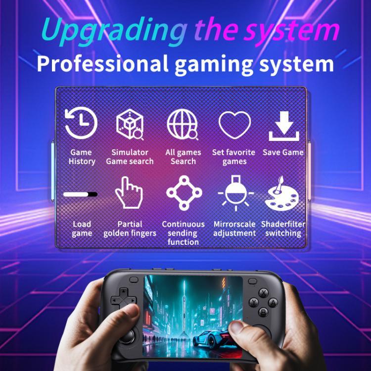 Console de jeux rétro PSP H36S avec écran IPS HD de 3,5 pouces, système Linux, console de jeux vidéo portable GBA, 64 Go, 128 Go