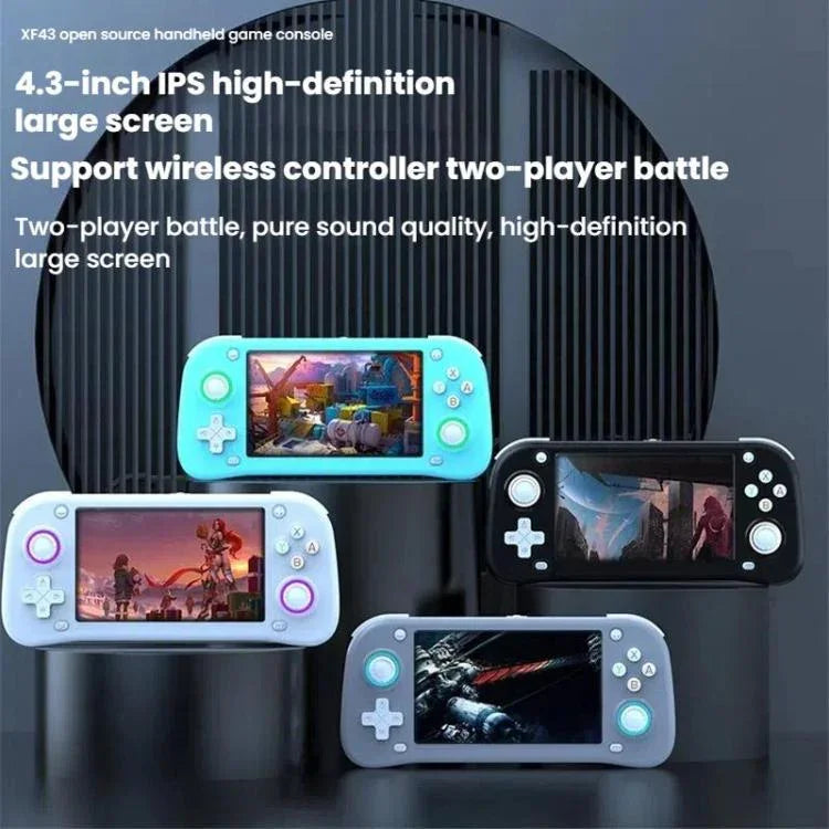 Console de jeux portable rétro XF43, open source, grand écran 4,3 pouces, 64 Go, 128 Go