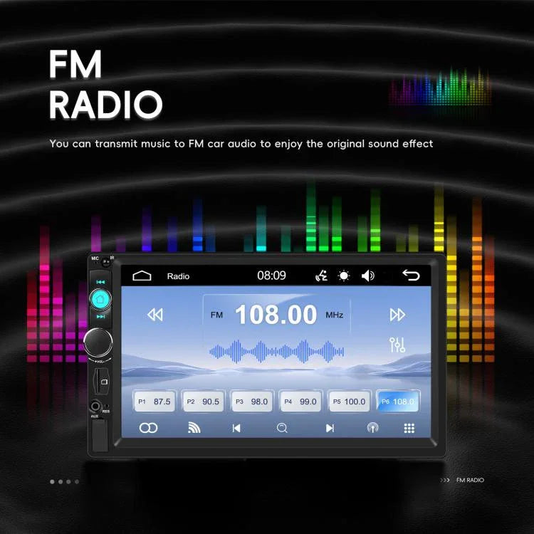 Lecteur MP5 filaire Carplay de 7 pouces avec deux boutons, Bluetooth, grand écran, contrôle central de voiture, standard, standard+caméra 12 lumières