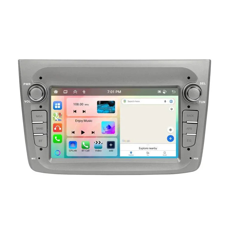 Pour Alfa Romeo MITO 2008-2016 Écran horizontal de 7 pouces Android 15 Carplay Machine intégrée de contrôle central de voiture, 4+64G, 2+64G