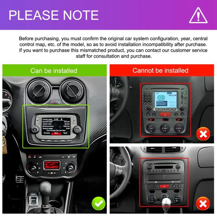 Pour Alfa Romeo MITO 2008-2016 Écran horizontal de 7 pouces Android 15 Carplay Machine intégrée de contrôle central de voiture, 4+64G, 2+64G