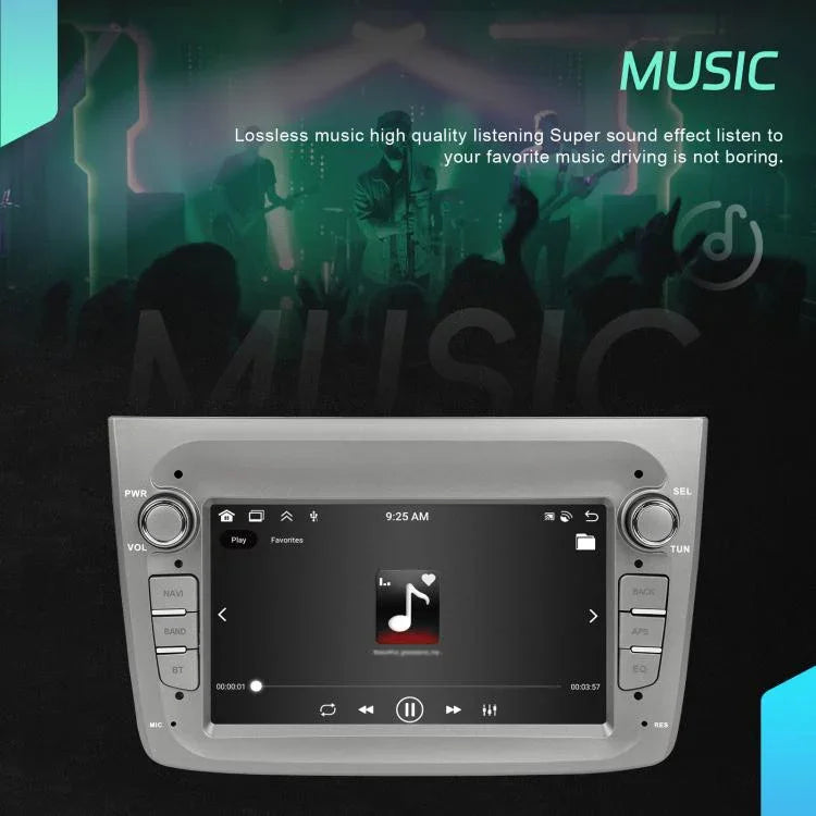 Pour Alfa Romeo MITO 2008-2016 Écran horizontal de 7 pouces Android 15 Carplay Machine intégrée de contrôle central de voiture, 4+64G, 2+64G