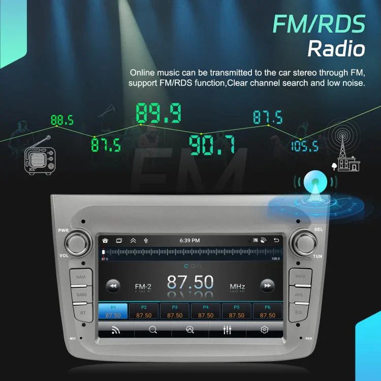 Pour Alfa Romeo MITO 2008-2016 Écran horizontal de 7 pouces Android 15 Carplay Machine intégrée de contrôle central de voiture, 4+64G, 2+64G