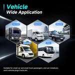 Écran de recul numérique sans fil HD de 4,3 pouces 1-en-1 pour console centrale de voiture, avec support de plaque d'immatriculation longue Amérique du Nord, avec support de plaque d'immatriculation courte Europe