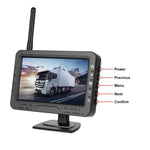 Écran de recul numérique sans fil HD de 4,3 pouces 1-en-1 pour console centrale de voiture, avec support de plaque d'immatriculation longue Amérique du Nord, avec support de plaque d'immatriculation courte Europe