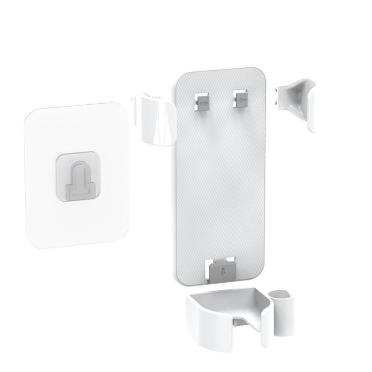 Support mural pour fer à friser avec pinces réglables et enrouleur de cordon intégré