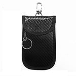 Étui anti-RFID en fibre de carbone pour clés de voiture, cartes de crédit et appareils électroniques, Ligne rouge moyenne, Ligne verte moyenne, Ligne noire petite