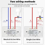 Interrupteur intelligent WIFI à feu unique modèle 120 US Gauge Graffiti, 1 module blanc, 2 modules blanc, 1 module noir, 2 modules noir, 1 module or, 2 modules or