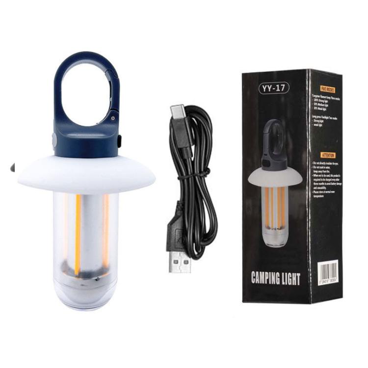 Lanterne de camping et lampe de poche rechargeables à double source lumineuse, lumière extérieure portable blanc chaud, 8 filaments de tungstène, 4 filaments de tungstène