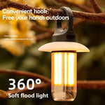 Lanterne de camping et lampe de poche rechargeables à double source lumineuse, lumière extérieure portable blanc chaud, 8 filaments de tungstène, 4 filaments de tungstène