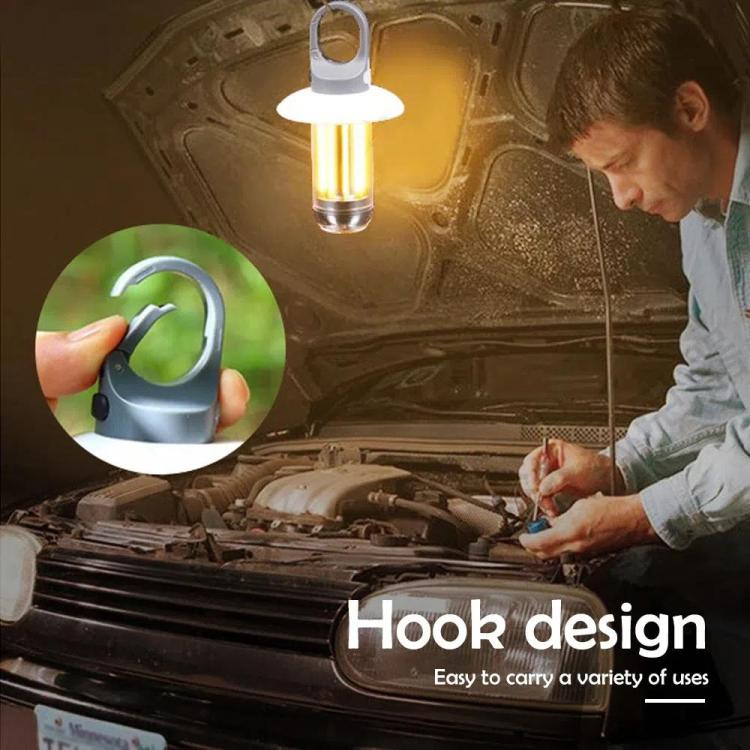 Lanterne de camping et lampe de poche rechargeables à double source lumineuse, lumière extérieure portable blanc chaud, 8 filaments de tungstène, 4 filaments de tungstène