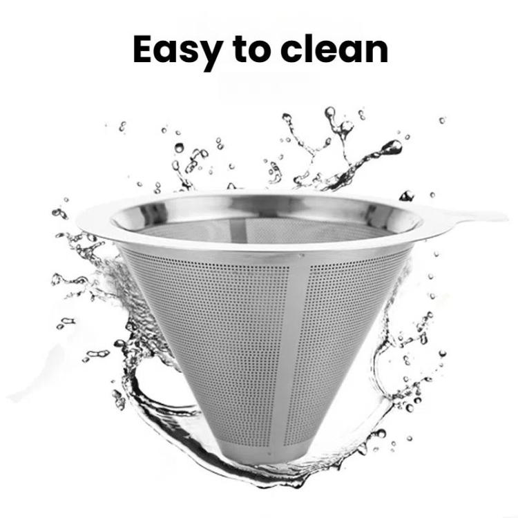 Filtre à café réutilisable en maille en acier inoxydable 304 pour cafetière à infusion lente/filtre, 1-2 tasses, 2-4 tasses, 4-6 tasses