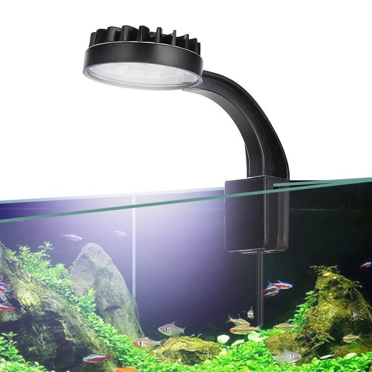 Lampe LED clip aquarium 5W bleu blanc avec 12 LEDs, mini lampe USB pour aquarium, plantes aquatiques, herbes d'eau et petits aquariums, 220V, 110V