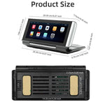 Lecteur MP5 de voiture Bluetooth pliable portable de 6,86 pouces avec prise en charge MirrorLink/CarPlay/Android Auto, B5370, B5370 + caméra de recul 4 LED, B5370 + caméra de recul 8 LED, B5370 + caméra de recul 12 LED