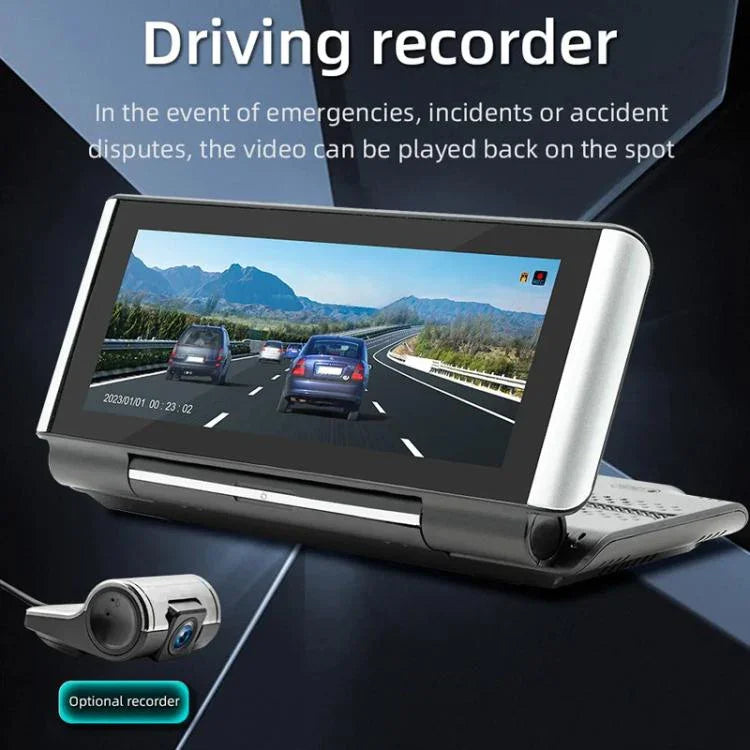 Lecteur MP5 de voiture Bluetooth pliable portable de 6,86 pouces avec prise en charge MirrorLink/CarPlay/Android Auto, B5370, B5370 + caméra de recul 4 LED, B5370 + caméra de recul 8 LED, B5370 + caméra de recul 12 LED