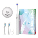Rechargeable Sonic Electric Toothbrush for Adults with Custom Mode, Antibacterial Brush Heads, Smart Timer, Sterilization White, Sterilization Light Purple, Standard White, Standard Light Purple
