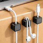 18 pcs / paquet Clips magnétiques pour organiseur de câbles, supports adhésifs pour gestion de bureau