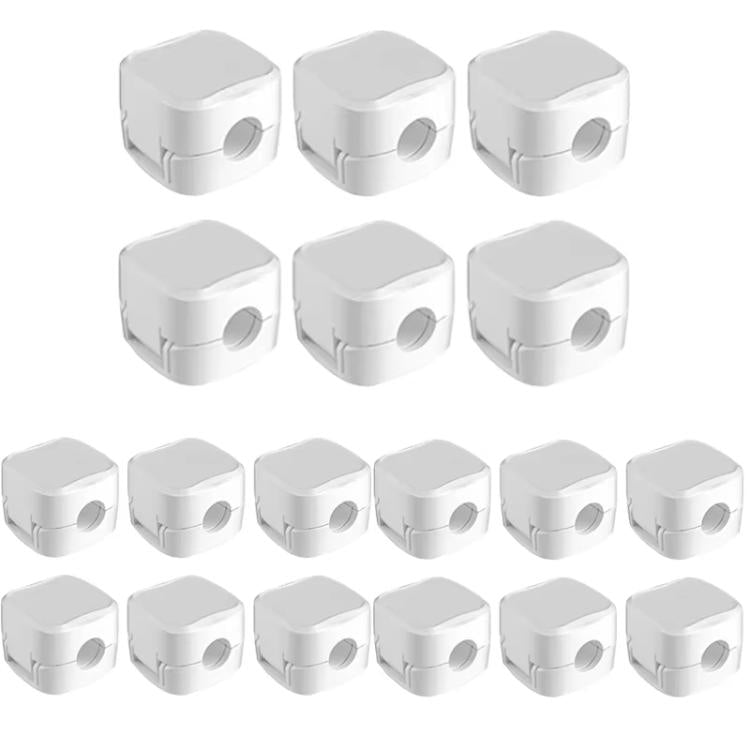 18 pcs / paquet Clips magnétiques pour organiseur de câbles, supports adhésifs pour gestion de bureau