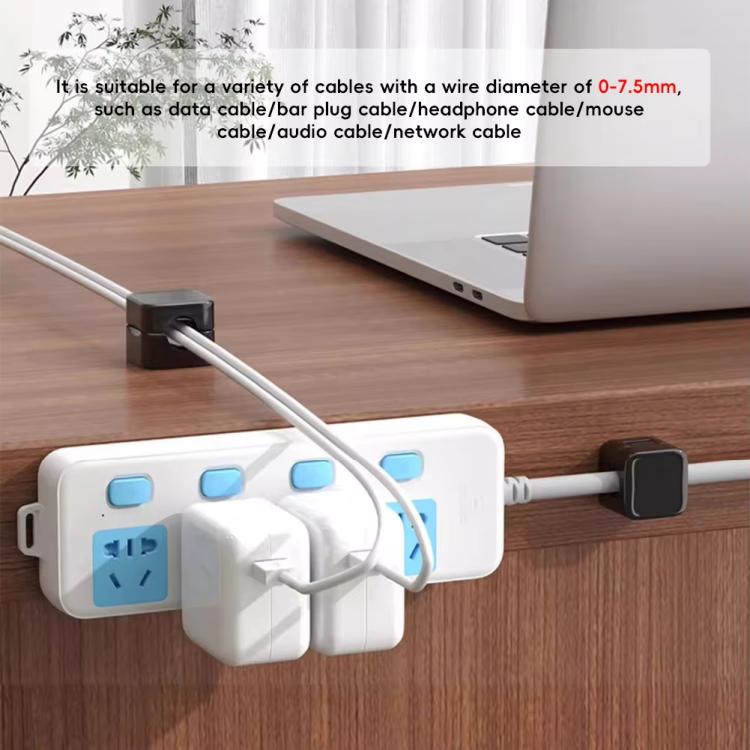 18 pcs / paquet Clips magnétiques pour organiseur de câbles, supports adhésifs pour gestion de bureau