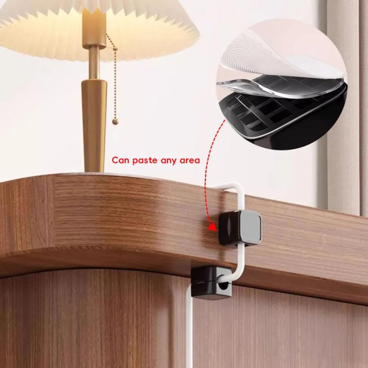 18 pcs / paquet Clips magnétiques pour organiseur de câbles, supports adhésifs pour gestion de bureau