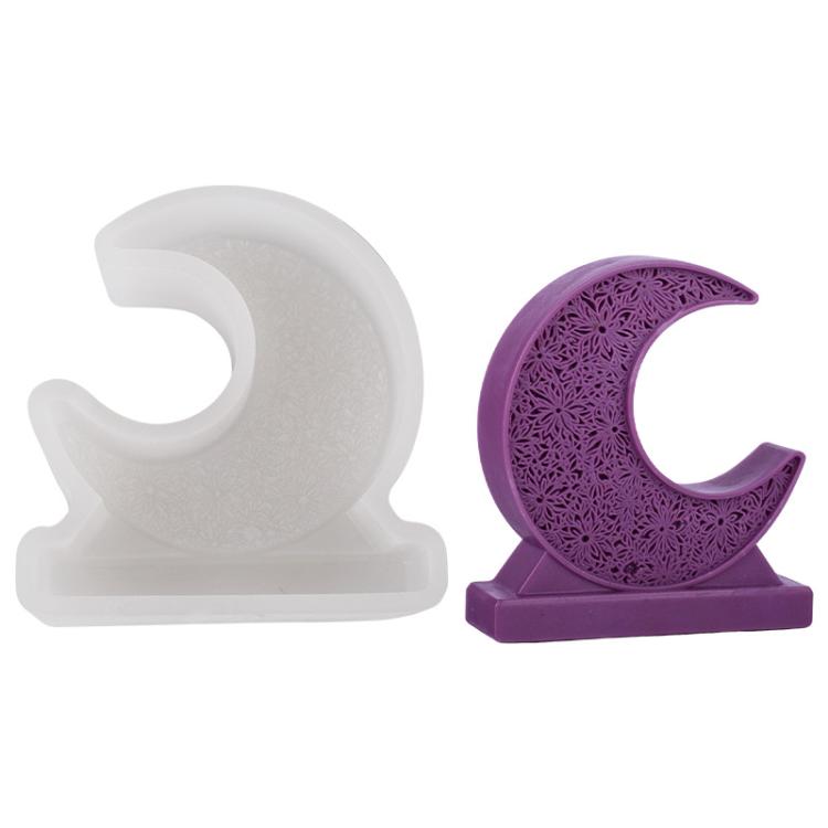 Moule en silicone pour bougie, fait main, lune, étoile, plâtre d'aromathérapie, moule d'ornement, lune LZ-651, étoile LZ-652