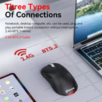 Souris de jeu sans fil tri-mode 24000 DPI, 6 modes d'éclairage RGB, rechargeable, macro programmable, noir, blanc, rose, noir avec charge sans fil, blanc avec charge sans fil, rose avec charge sans fil