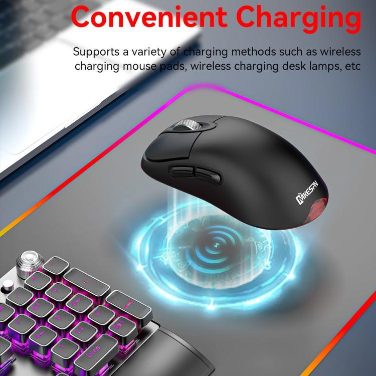 Souris de jeu sans fil tri-mode 24000 DPI, 6 modes d'éclairage RGB, rechargeable, macro programmable, noir, blanc, rose, noir avec charge sans fil, blanc avec charge sans fil, rose avec charge sans fil