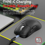 Souris de jeu sans fil tri-mode 24000 DPI, 6 modes d'éclairage RGB, rechargeable, macro programmable, noir, blanc, rose, noir avec charge sans fil, blanc avec charge sans fil, rose avec charge sans fil