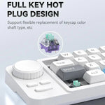 Clavier de jeu filaire USB-C MKESPN 19 touches macro programmable design échangeable à chaud avec molette de contrôle & joystick, K811 noir