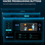 Clavier de jeu filaire USB-C MKESPN 19 touches macro programmable design échangeable à chaud avec molette de contrôle & joystick, K811 noir