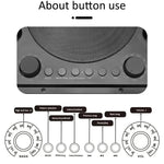 Machine karaoké SDRD boîte en bois avec double micro sans fil système tout-en-un supporte clé USB/carte TF