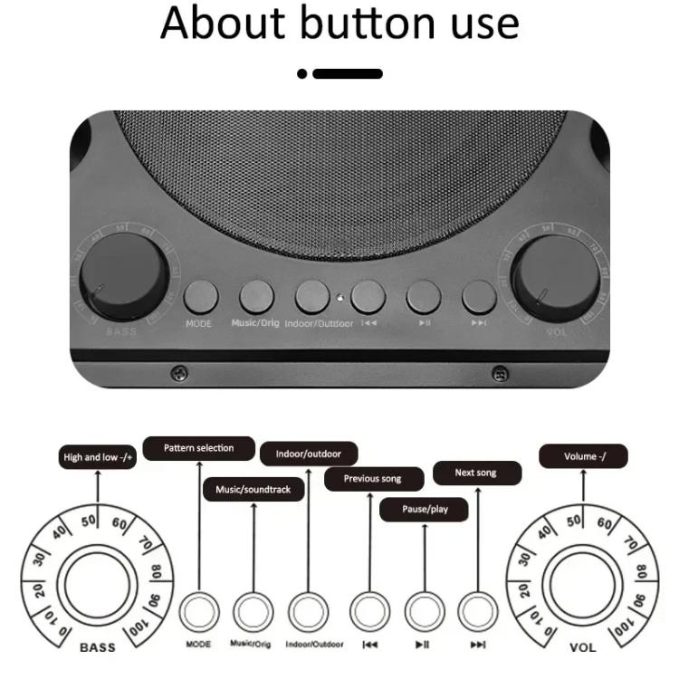 Machine karaoké SDRD boîte en bois avec double micro sans fil système tout-en-un supporte clé USB/carte TF