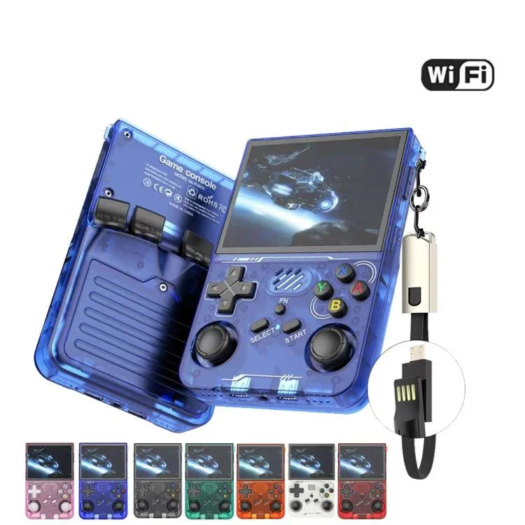 Console de jeu portable R36XX double bande WiFi, écran IPS HD Mipi de 3,5 pouces, système d'exploitation Linux open source, 64 Go, 128 Go