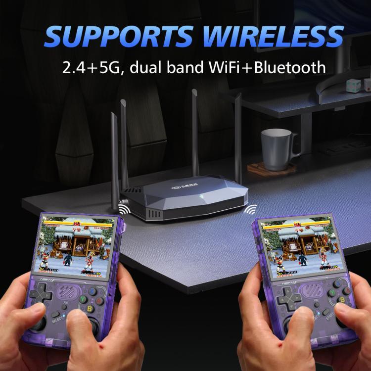Console de jeu portable R36XX double bande WiFi, écran IPS HD Mipi de 3,5 pouces, système d'exploitation Linux open source, 64 Go, 128 Go