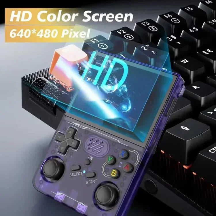 Console de jeu portable R36XX double bande WiFi, écran IPS HD Mipi de 3,5 pouces, système d'exploitation Linux open source, 64 Go, 128 Go