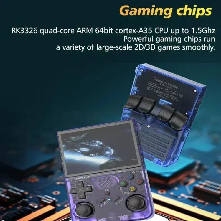 Console de jeu portable R36XX double bande WiFi, écran IPS HD Mipi de 3,5 pouces, système d'exploitation Linux open source, 64 Go, 128 Go