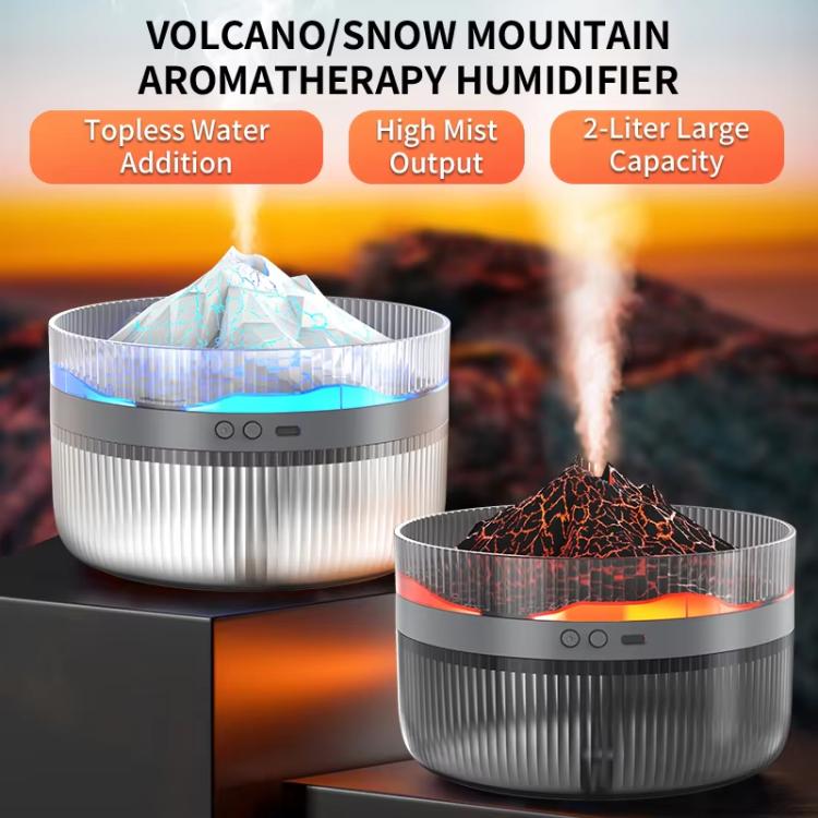 Humidificateur diffuseur d'huiles essentielles volcanique 2 L - Grande capacité - Diffuseur de brume d'aromathérapie - Réservoir d'eau à remplissage par le haut