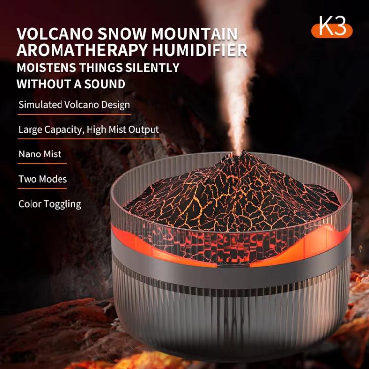 Humidificateur diffuseur d'huiles essentielles volcanique 2 L - Grande capacité - Diffuseur de brume d'aromathérapie - Réservoir d'eau à remplissage par le haut