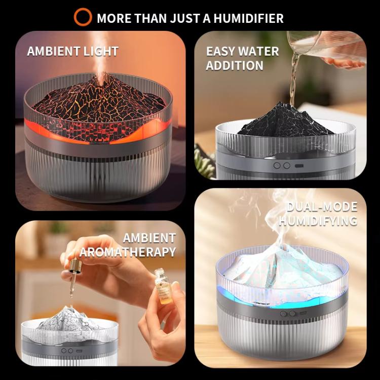 Humidificateur diffuseur d'huiles essentielles volcanique 2 L - Grande capacité - Diffuseur de brume d'aromathérapie - Réservoir d'eau à remplissage par le haut