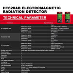 Testeur de rayonnement électromagnétique multifonction HABOTEST HT628B rechargeable, HT628B