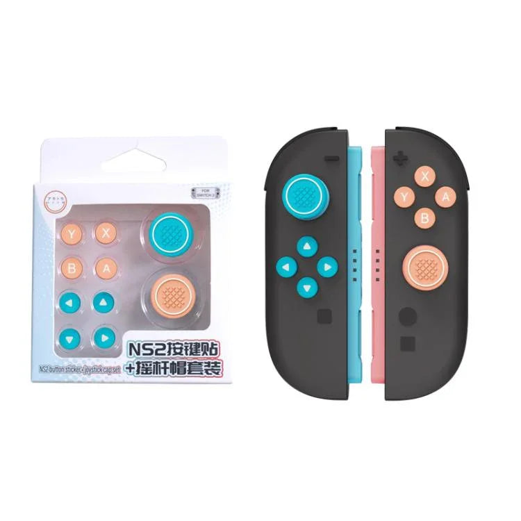 Ensemble de protections en silicone pour boutons et joysticks des manettes Joy-Con 2 de Nintendo Switch