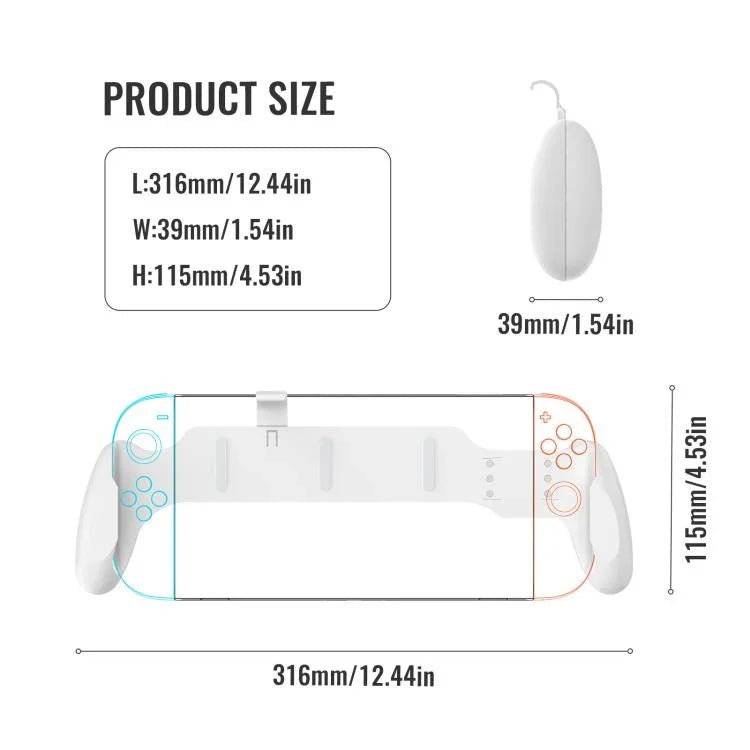 Poignée ergonomique antidérapante pour Nintendo Switch 2 / Switch / Switch OLED, JYS-NS2297 Noir, JYS-NS2297 Blanc