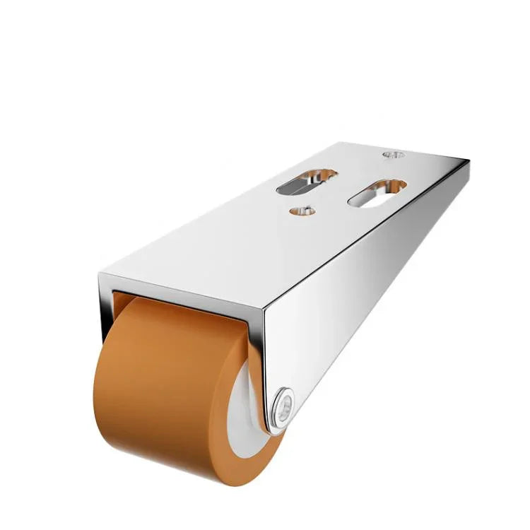 Roues à poulie de montage latéral/vertical pour déplacement de meubles et portes coulissantes, rouleaux anti-affaissement, argent, orange