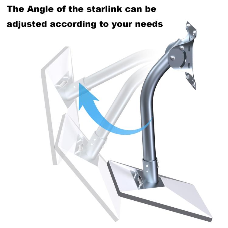 Pour support de base Starlink Gen 3 / V4, poteau courbé, poteau droit