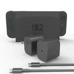Pour Nintendo Switch Chargeur Rapide 2 60W Adaptateur Secteur Mural avec Câble USB-C, Prise US